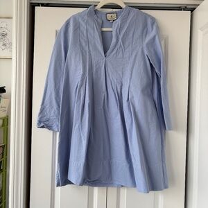 Tuckernuck pleated Oxford mini dress